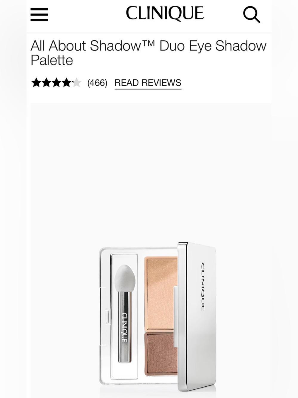 Clinique All About Shadow Duo - Beige & Warm Brown Like Mink no applicator